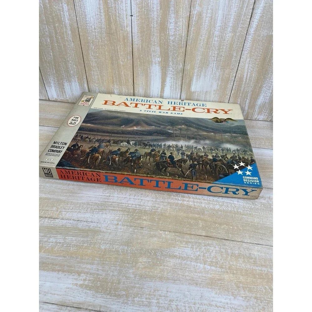 American Heritage Battle-Cry A Civil War Board Game #4115 MB 1962 Complete